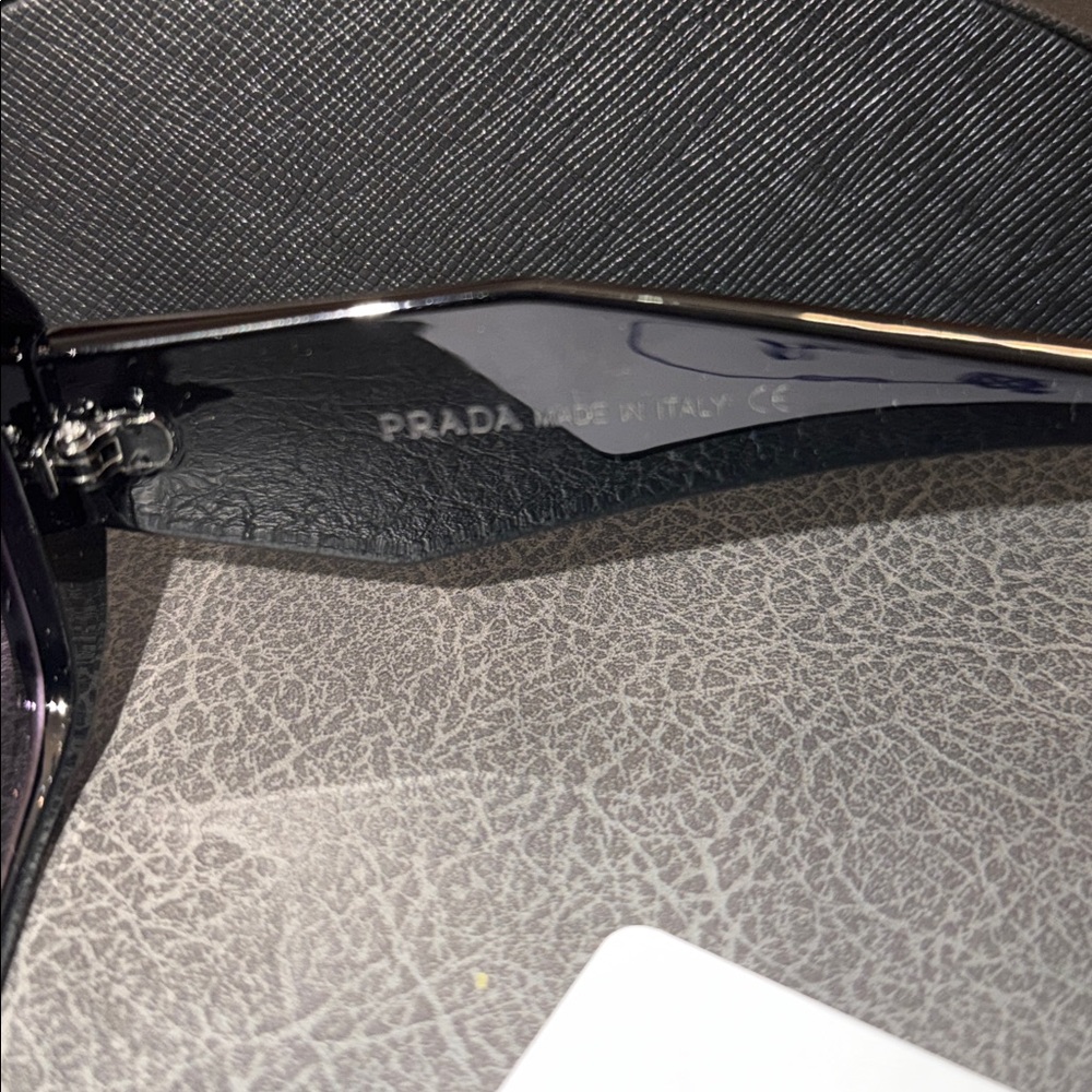 Authentic NWOT Prada Black Dark Tinted Sunglasses- with card, case, and box! - Picture 7 of 12